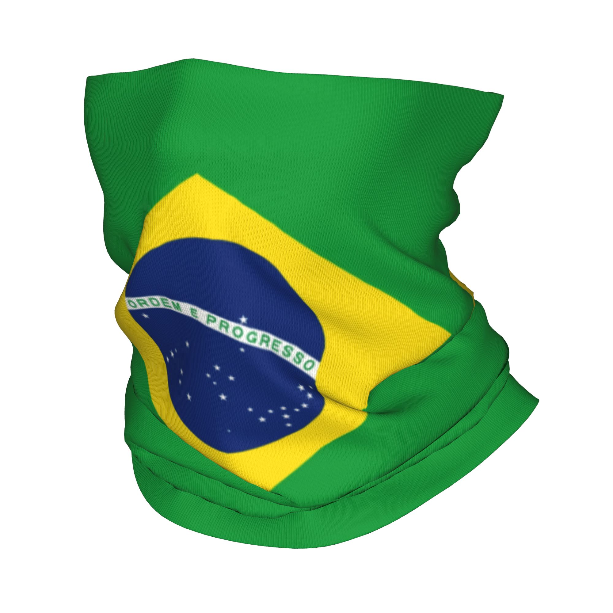 Neck Warmer Tube - Scaldacollo bandana con bandiera brasiliana personalizzata,