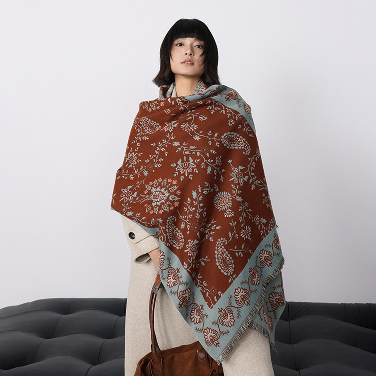 Woven Scarf Blanket - Sciarpe di Lusso Invernali in Finto