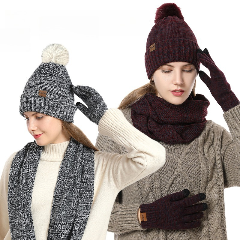 Infinity Scarf Knit - Set Invernale da Donna 3 Pezzi