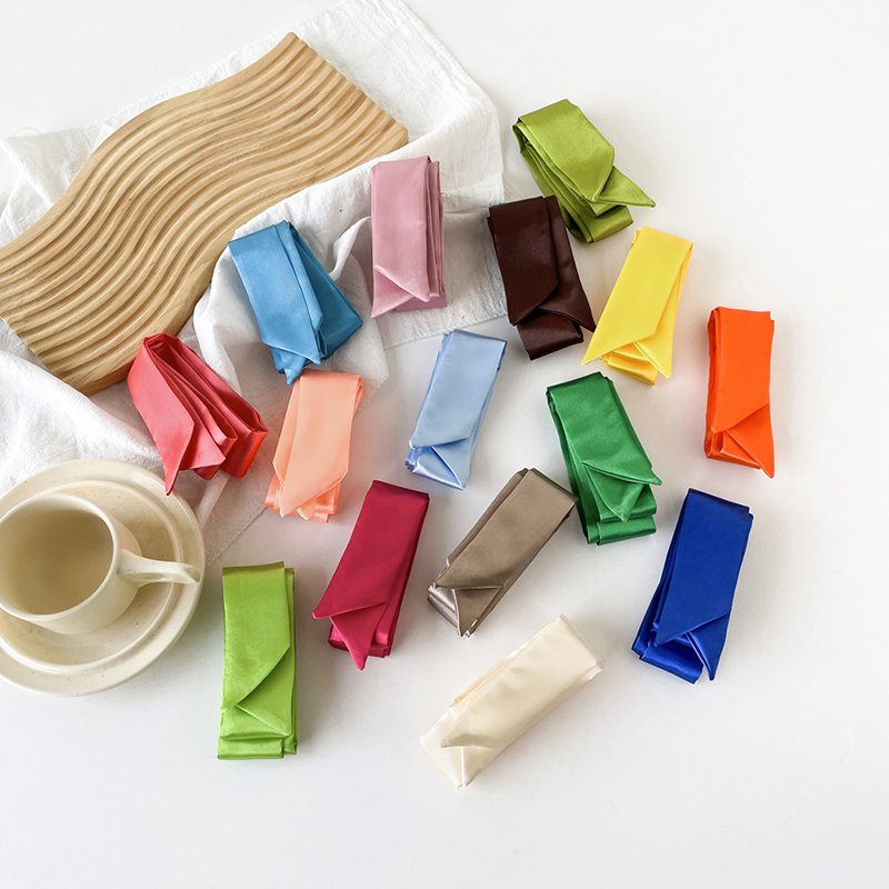 Ascot Neck Scarf - 4x100 cm Sciarpa stretta in raso