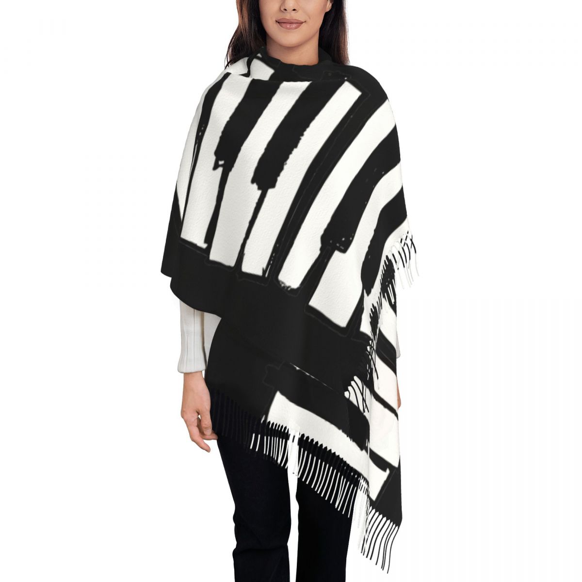 Sciarpa minimalista con tasti  - Pashmina Wrap Large recensione e prezzo