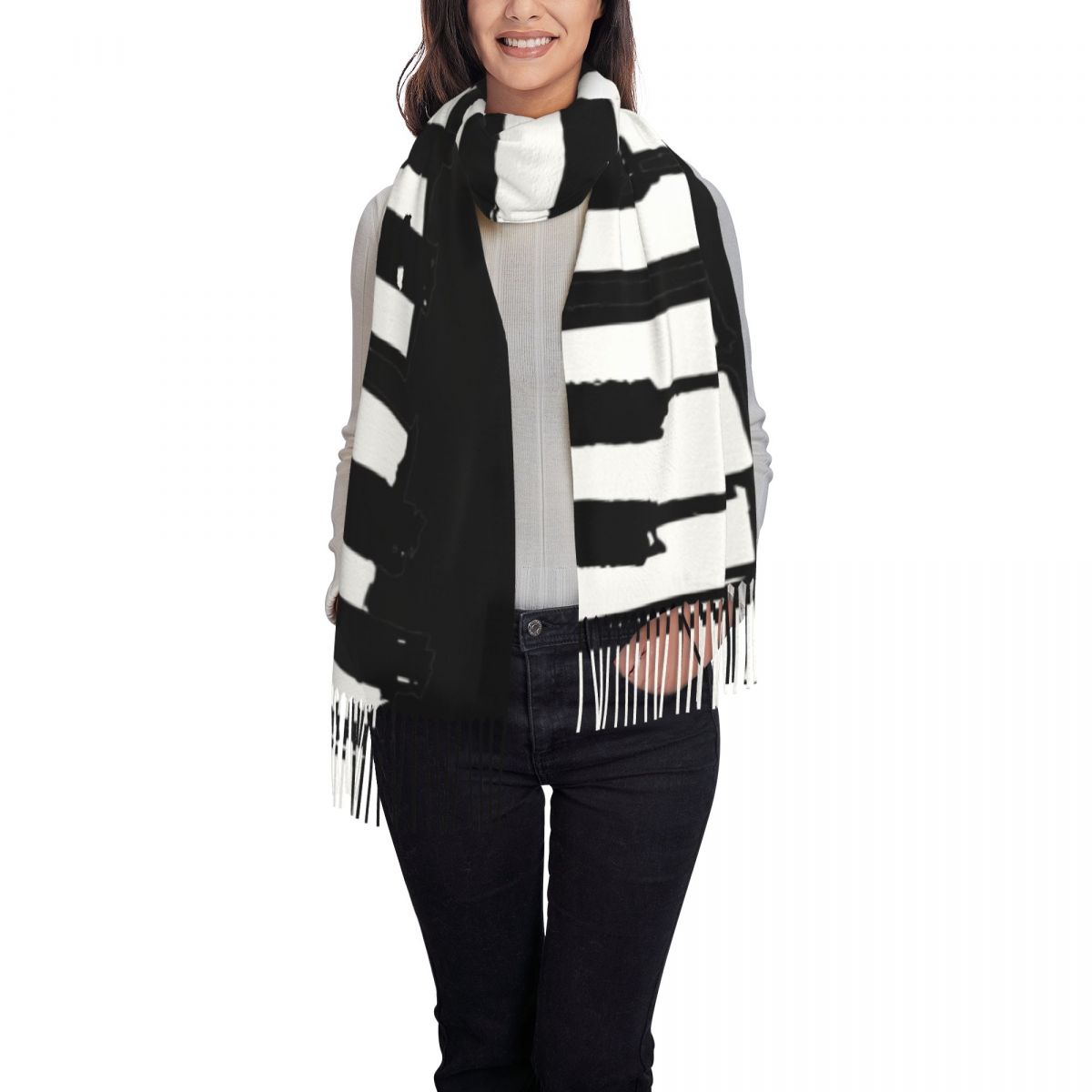 Sciarpa minimalista con tasti  - Pashmina Wrap Large recensione e prezzo