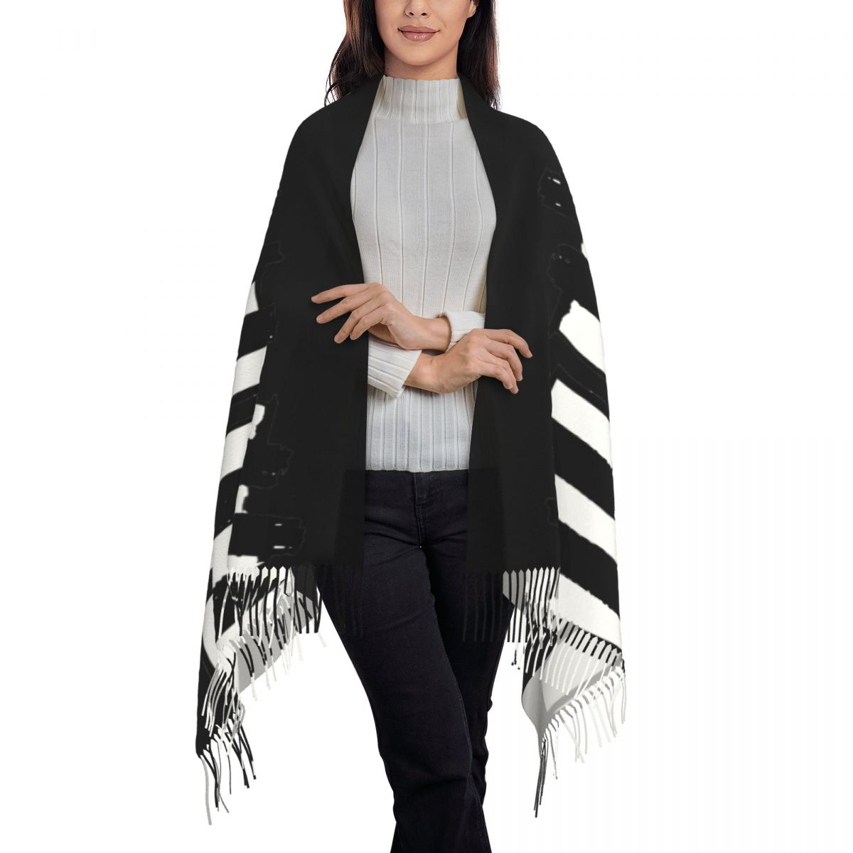 Sciarpa minimalista con tasti  - Pashmina Wrap Large recensione e prezzo