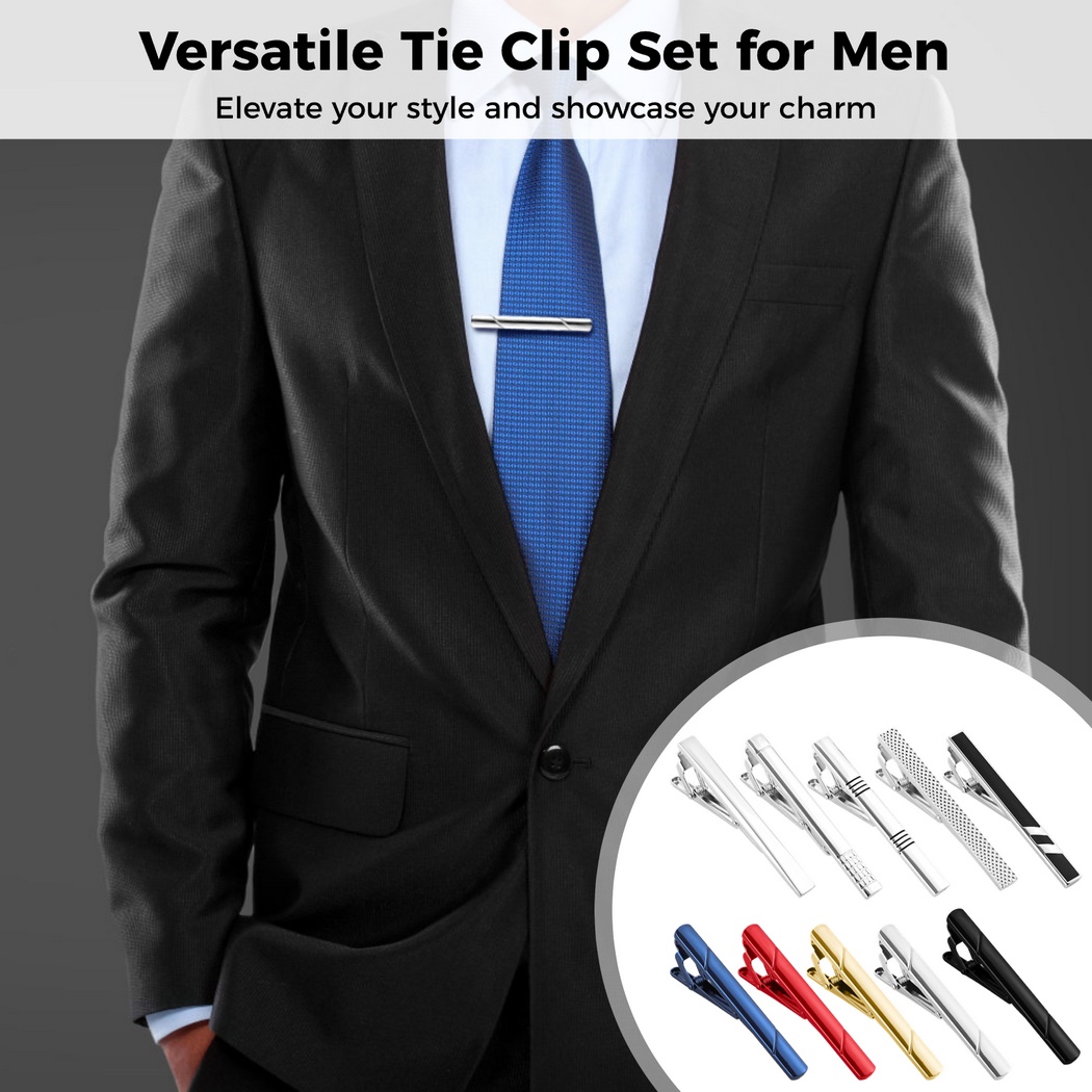 Set di 10 fermacravatte da uom - Tie Bar Set Gift recensione e prezzo