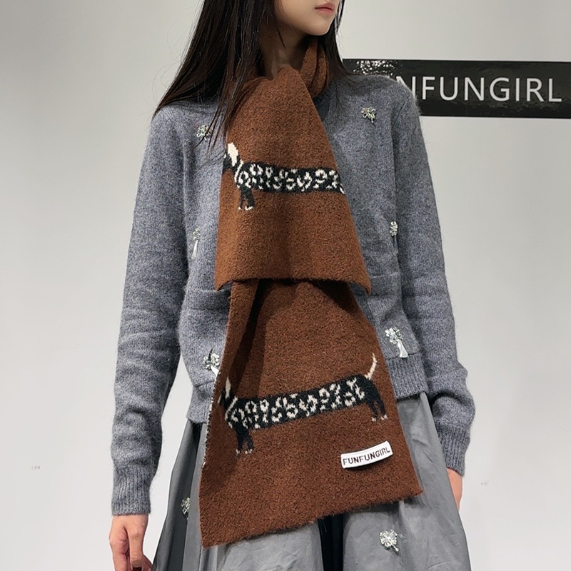 Sciarpa jacquard per cuccioli  - Muffler Men Wool recensione e prezzo