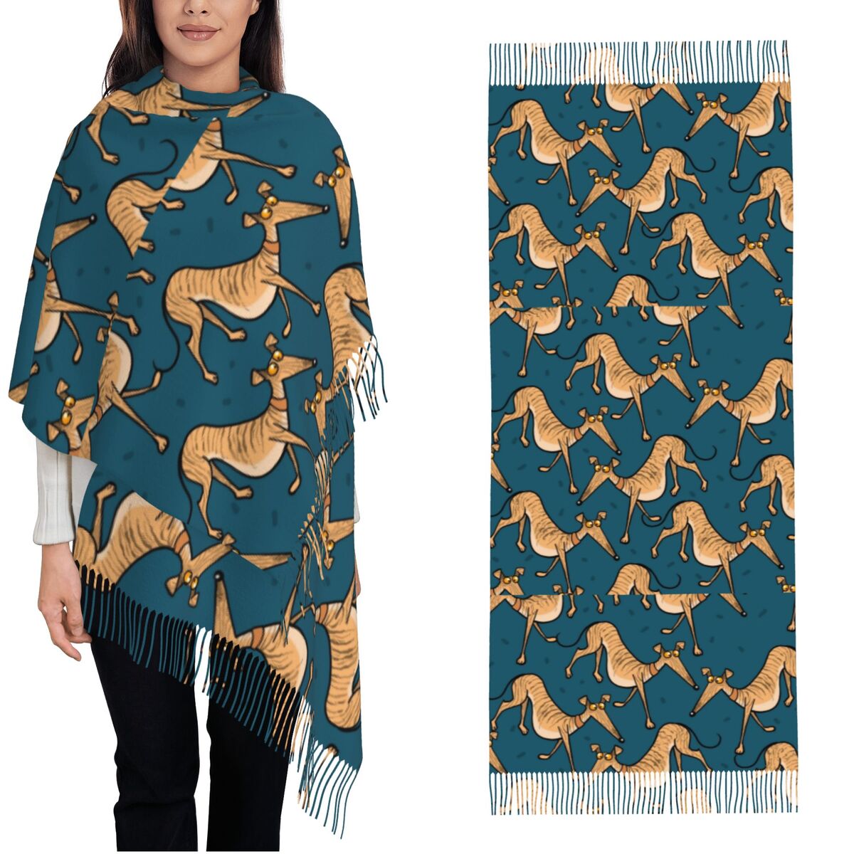 Greyhound Whippet Lurcher Scia - Pashmina Wrap Large recensione e prezzo